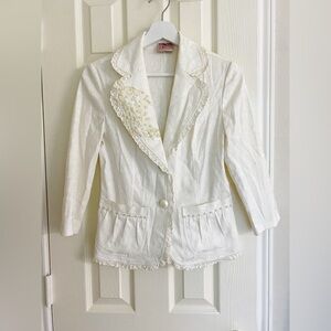 Elegant White Lace Women's Jacket